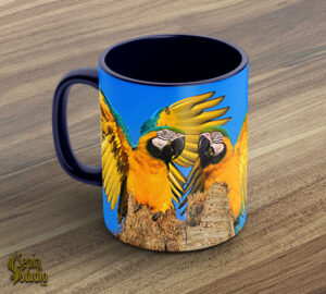 Ceramic Mug 11oz ( Wildlife ) Blue & Yellow Macaw
