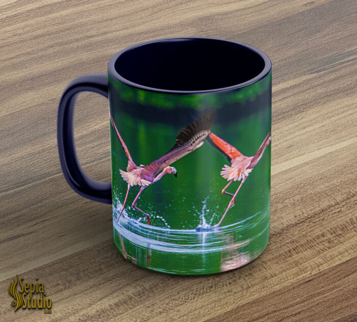 Ceramic Mug 11oz ( Wildlife ) Flamingos