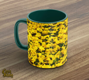 Ceramic Mug 11oz ( Landscape ) Yellow Poui Blossom