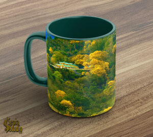 Ceramic Mug 11oz ( Landscape )  Yellow Poui Hillside