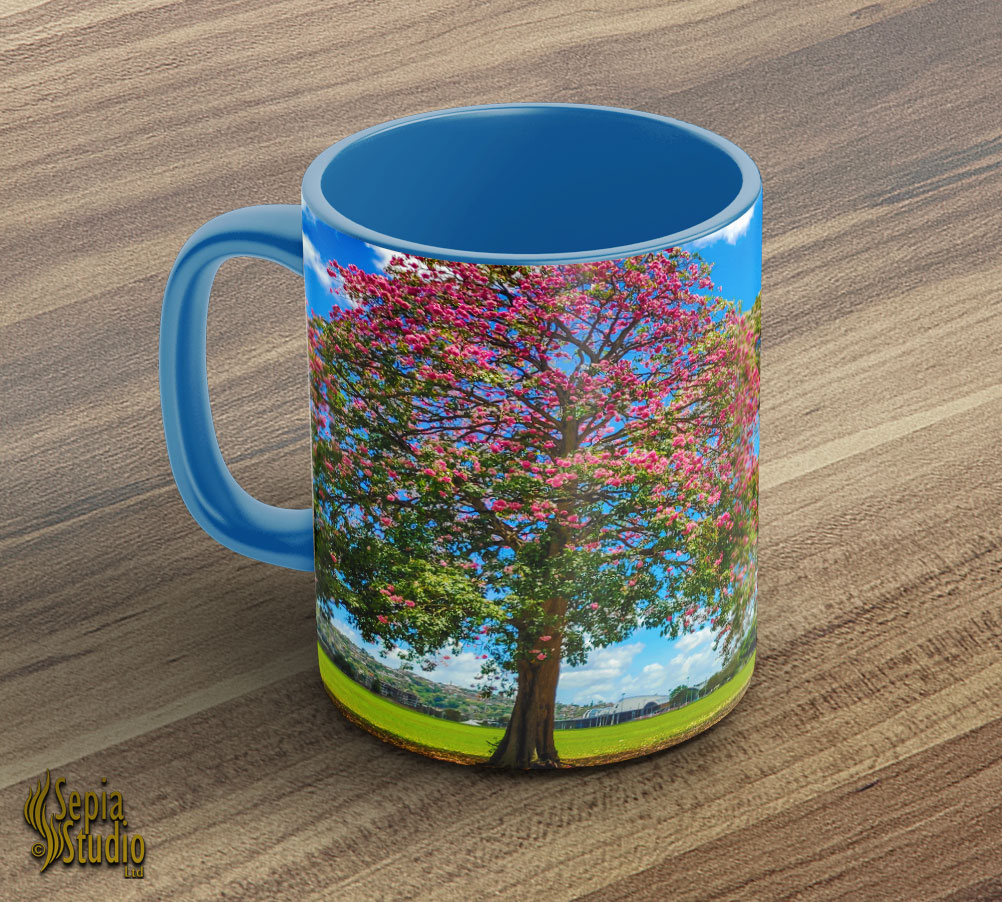 Ceramic Mug 11oz ( Digital Art ) Pink Poui