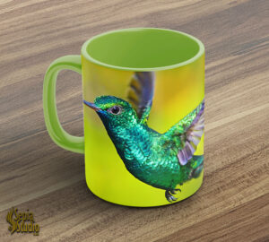 Ceramic Mug 11oz ( Hummingbird ) Blue-chinned Sapphire