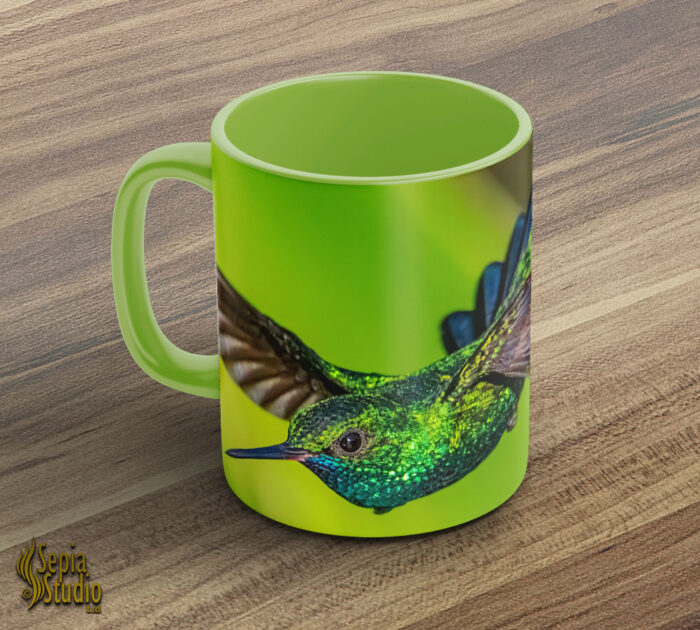 Ceramic Mug 11oz ( Hummingbird ) Blue-chinned Sapphire 2