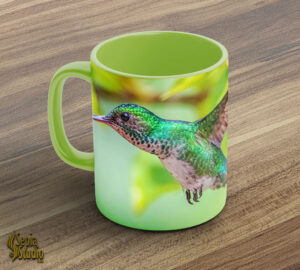 Ceramic Mug 11oz ( Hummingbird ) White Necked Jacobin Female