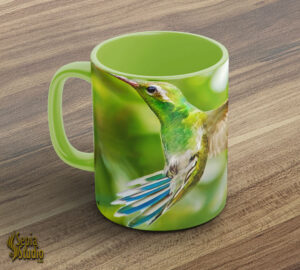 Ceramic Mug 11oz ( Hummingbird ) White Tailed Goldenthroat