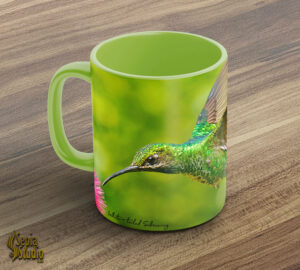 Ceramic Mug 11oz ( Hummingbird ) White Tailed Sabrewing