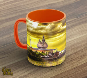 Ceramic Mug 11oz ( Seascape ) Temple on the Sea Sunset