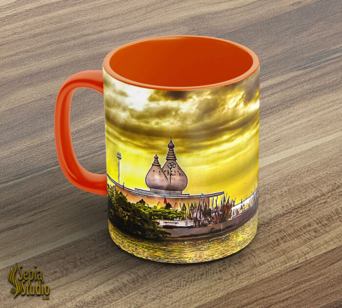 Ceramic Mug 11oz ( Seascape ) Temple on the Sea Sunset