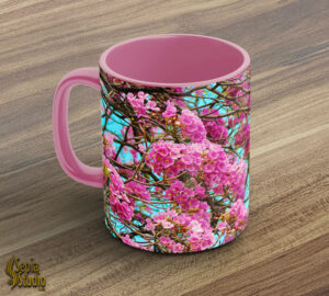 Ceramic Mug 11oz ( landscape ) Pink Poui