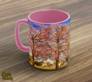 Ceramic Mug 11oz ( Landscape ) Pink Poui Alley
