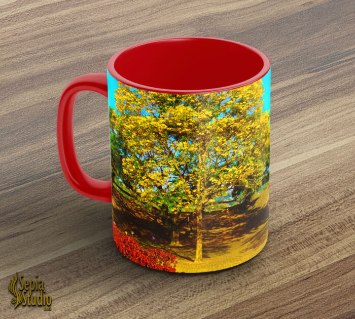 Ceramic Mug 11oz ( Landscape ) Yellow Poui - The Hollows