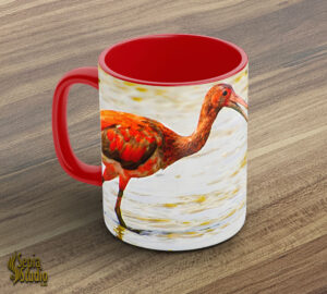 Ceramic Mug 11oz ( Wildlife ) Scarlet Ibis
