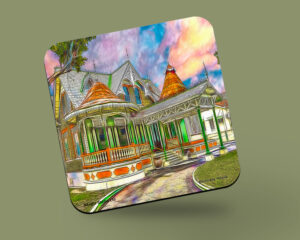 Corkback Coaster (Digital Art) Boissiere House