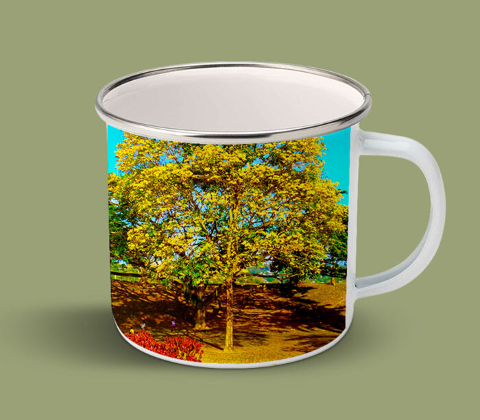 Enamel Mugs 17oz ( Landscape ) Yellow Poui