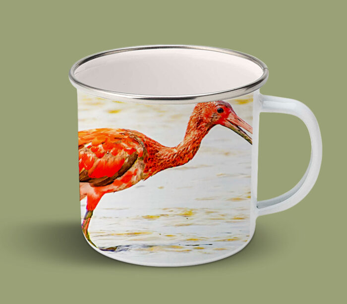 Enamel Mugs 17oz ( Bird ) Scarlet Ibis