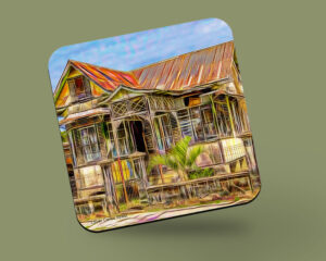 Corkback Coaster (Digital Art) Sea Villa