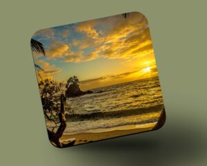 Corkback Coaster (Seascape) Rampanalgas Beach Sunrise