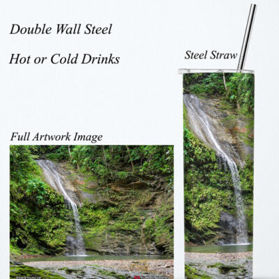 Steel Tumbler 20oz ( Waterfall ) Blue Basin