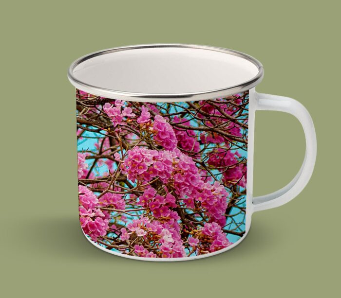 Enamel Mugs 17oz ( Landscape ) Pink Poui