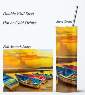 Steel Tumbler 20oz ( Seascape ) Erin Fishing Village