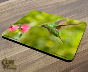 Mousepad ( Hummingbird ) White Tailed Sabrewing