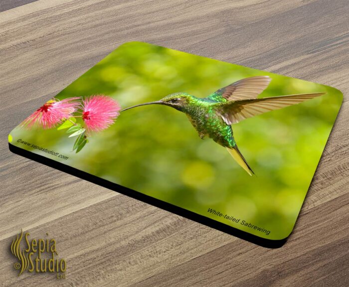 Mousepad ( Hummingbird ) White Tailed Sabrewing