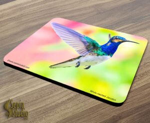 Mousepad ( Hummingbird ) White Necked Jacobin