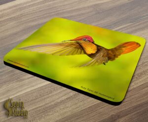 Mousepad ( Hummingbird ) Ruby Topaz Male