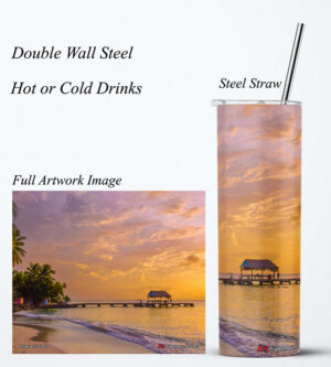 Steel Tumbler 20oz ( Tobago ) Pigeon Point Sunset