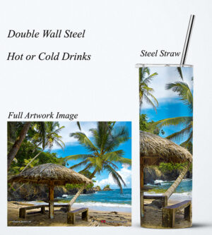 Steel Tumbler 20oz ( Seascape ) Rampanalgas Beach