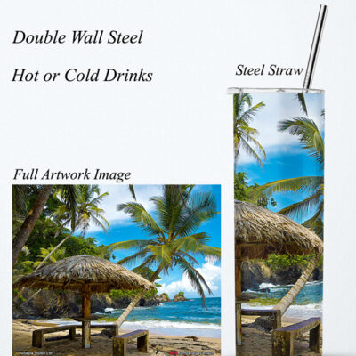Steel Tumbler 20oz ( Seascape ) Rampanalgas Beach