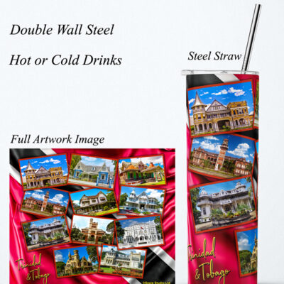 Steel Tumbler 20oz Trinidad & Tobago Houses