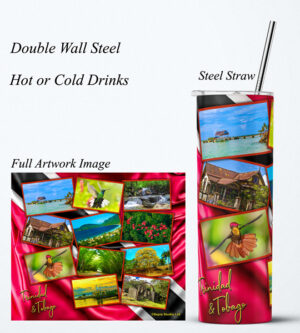 Steel Tumbler 20oz Trinidad & Tobago Mixed Images