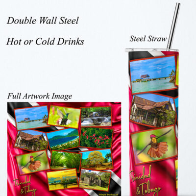 Steel Tumbler 20oz Trinidad & Tobago Mixed Images