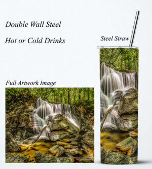 Steel Tumbler 20oz ( Waterfall ) Turure Waterfall