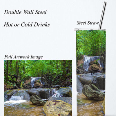 Steel Tumbler 20oz ( Waterfall ) Turure Waterfall