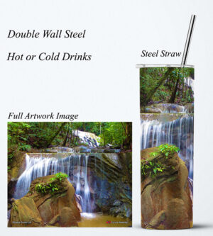 Steel Tumbler 20oz ( Waterfall ) Turure Waterfall