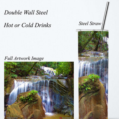 Steel Tumbler 20oz ( Waterfall ) Turure Waterfall