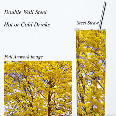 Steel Tumbler 20oz ( Poui ) Yellow Poui