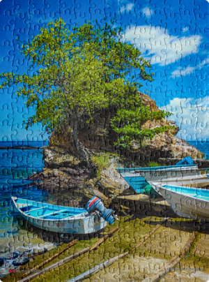 Jigsaw Puzzle Portrait (252pcs) Blanchisseuse Fishing Boats
