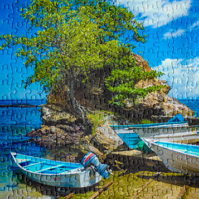 Jigsaw Puzzle Portrait (252pcs) Blanchisseuse Fishing Boats