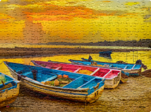 Jigsaw Puzzle (252pcs) Erin Fishing Village Sunset