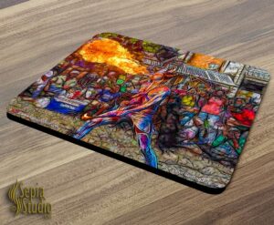 Mousepad ( Carnival Character ) Blue Devil Spitting Fire 2