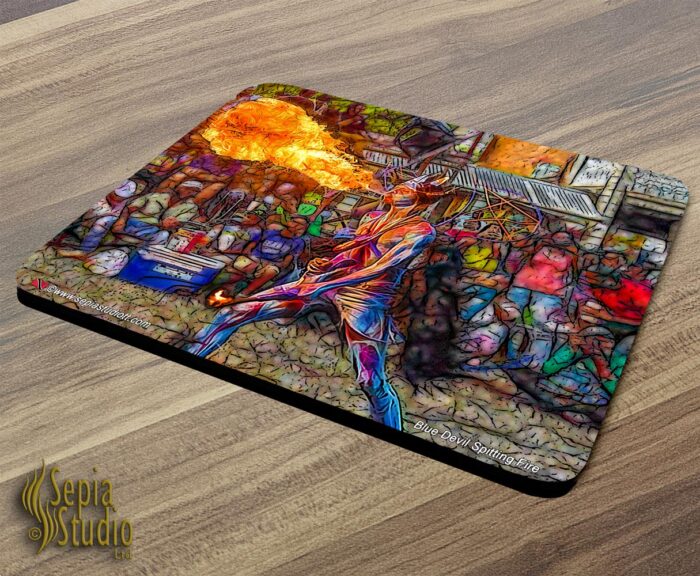 Mousepad ( Carnival Character ) Blue Devil Spitting Fire 2