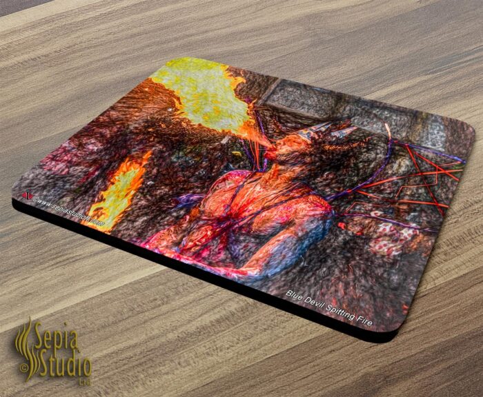 Mousepad ( Carnival Character ) Blue Devil Spitting Fire 1