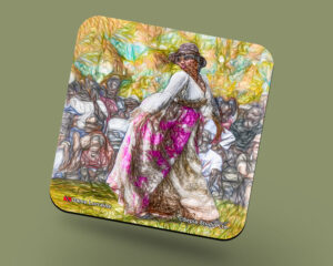 Corkback Coaster (Carnival Character Digital Art) Dame Lorraine