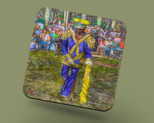 Corkback Coaster (Carnival Character Digital Art) Fancy Sailor