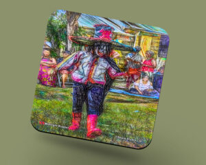 Corkback Coaster (Carnival Character Digital Art) Midnight Robber 1