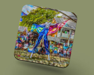 Corkback Coaster (Carnival Character Digital Art) Moko Jumbie 2