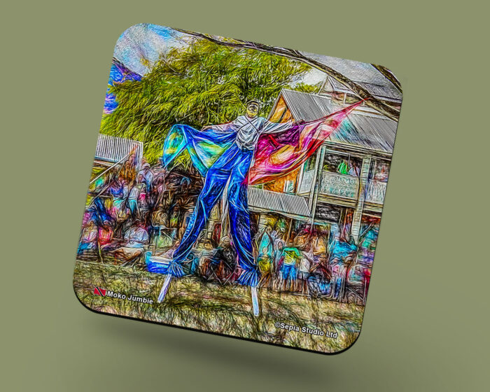 Corkback Coaster (Carnival Character Digital Art) Moko Jumbie 2